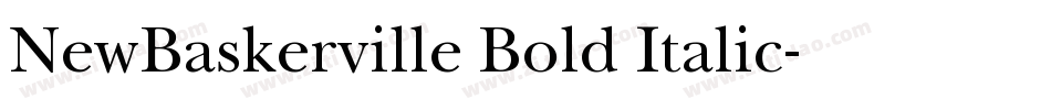 NewBaskerville Bold Italic字体转换